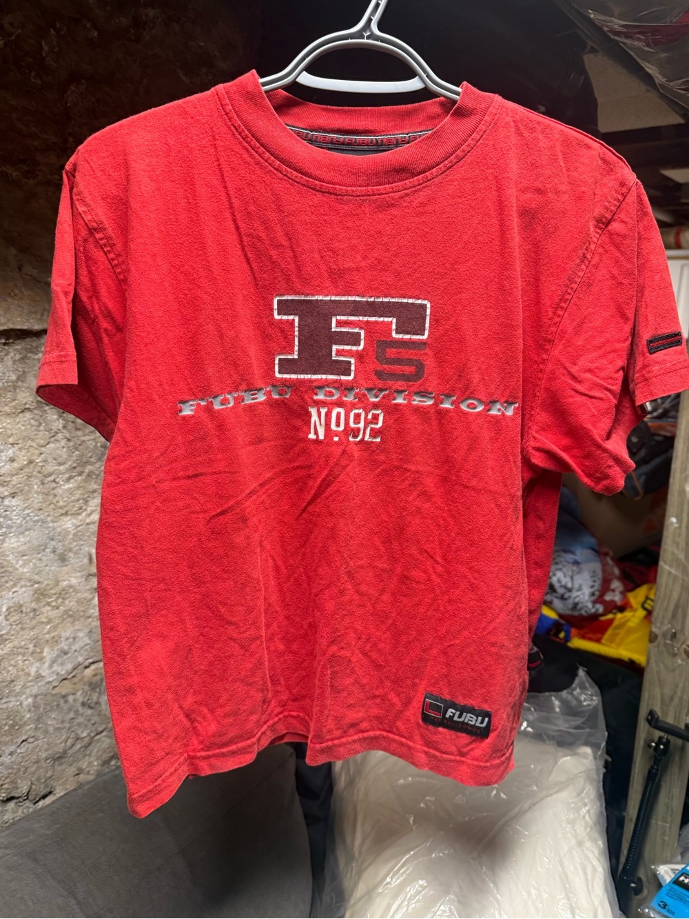 vintage Y2K Red FUBU division graphic t-shirt Sz medium